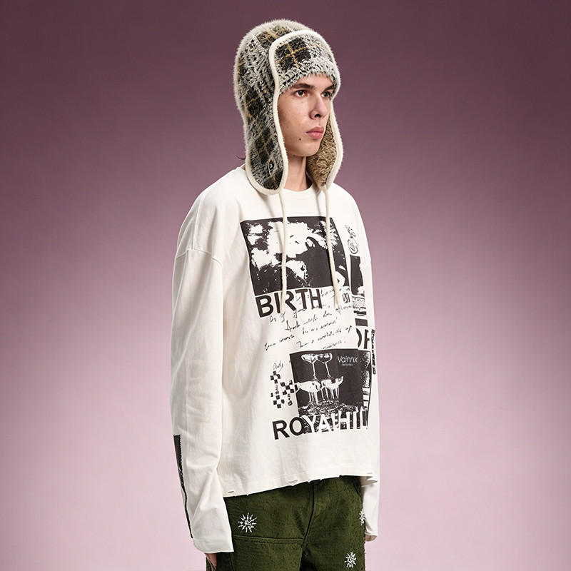Crew Neck Long Sleeve Tee