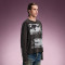 Custom Graphic Print T-shirt | Oversized Crew Neck Long Sleeve Tee | Distressed Raw Hem T-shirt