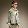 Custom Rhinestone Jacket | Floral Embroidery Jacket | Cropped Washed Denim Trucker Jacket For Men