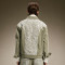Custom Rhinestone Jacket | Floral Embroidery Jacket | Cropped Washed Denim Trucker Jacket For Men