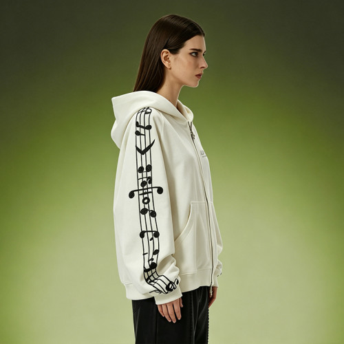 Custom Print Oversized Fleece Hoodie | 500GSM Cotton Heavyweight Hoodie | Zip Up Vintage Sweatshirt