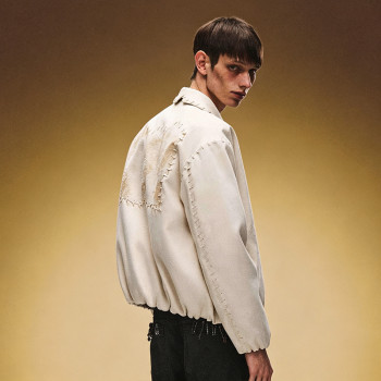 Embroidery Cropped Zip Up Coach Jacket | Men's Causal Jacket | Retro Luxury Streetwear Jacket