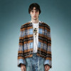 Luxury High Quality Streetwear Jacket | Custom Rhinestone Plaid Jacket | Crop Fit Cardigan Jacket