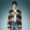Luxury High Quality Streetwear Jacket | Custom Rhinestone Plaid Jacket | Crop Fit Cardigan Jacket