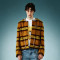 Luxury High Quality Streetwear Jacket | Custom Rhinestone Plaid Jacket | Crop Fit Cardigan Jacket