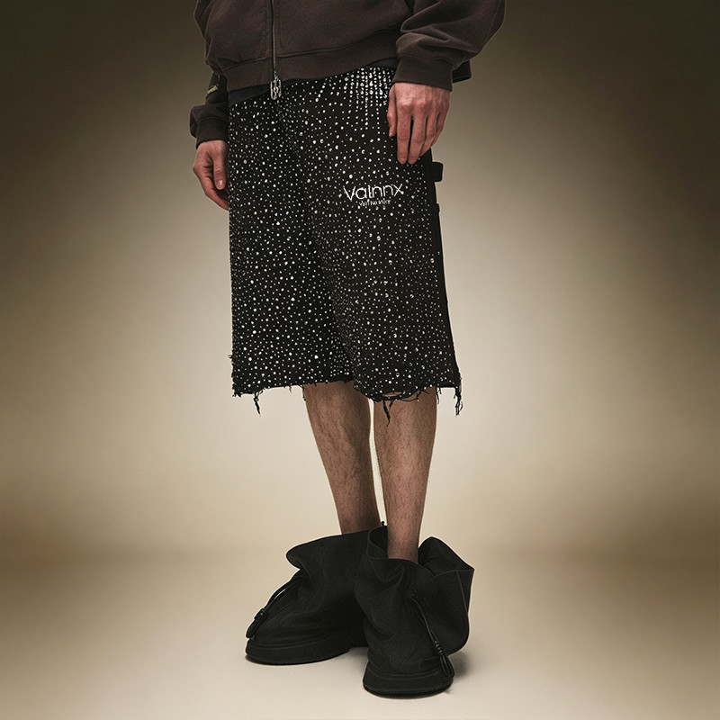 Rhinestone Baggy Shorts