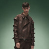 Custom Men's Casual Moto Jacket | Vintage Distressed Faux Leather Jacket | Layer Sleeve Jacket