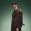 Custom Men's Casual Moto Jacket | Vintage Distressed Faux Leather Jacket | Layer Sleeve Jacket