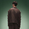 Custom Men's Casual Moto Jacket | Vintage Distressed Faux Leather Jacket | Layer Sleeve Jacket