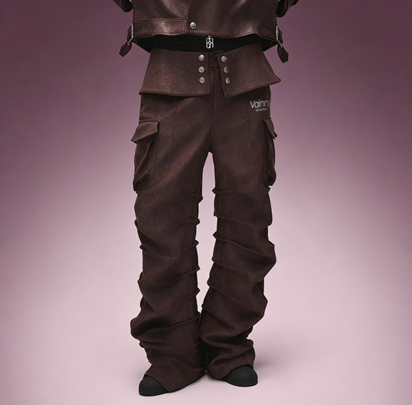 OEM Custom Casual Vintage Pants | Stack leg  Men's Cargo Trousers | Streetwear Apparel Manufacturer