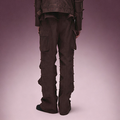 OEM Custom Casual Vintage Pants | Stack leg Men's Cargo Trousers | Streetwear Apparel Manufacturer