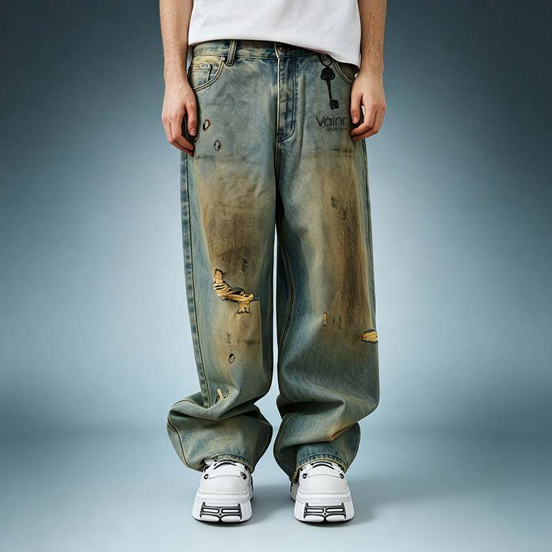 Patch Embroidery Jeans