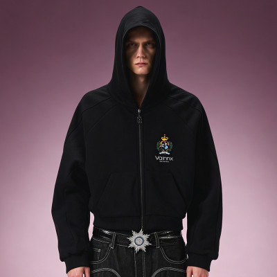 Custom Embroidery Hoodie | Vintage Luxury Streetwear Hoodie | Fleece Crop fit Streetwear Hoodie