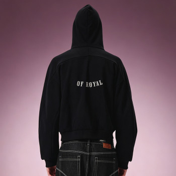 Custom Embroidery Hoodie | Vintage Luxury Streetwear Hoodie | Fleece Crop fit Streetwear Hoodie