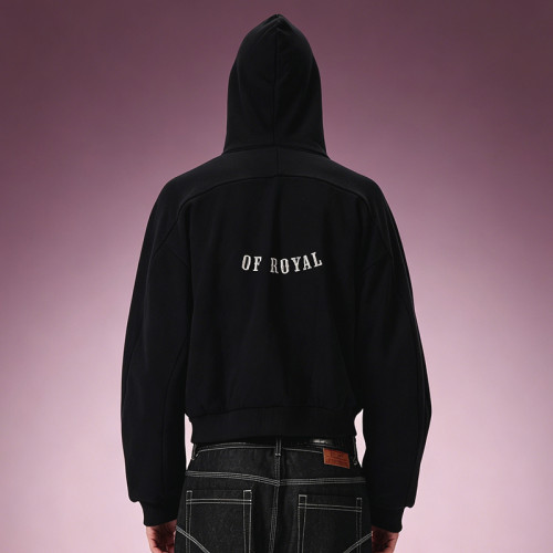 Custom Embroidery Hoodie | Vintage Luxury Streetwear Hoodie | Fleece Crop fit Streetwear Hoodie