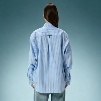 Custom 260 Gsm Cotton Shirt | Stripe Oversize Screen Print Shirt | Men's Streetwear Shirt