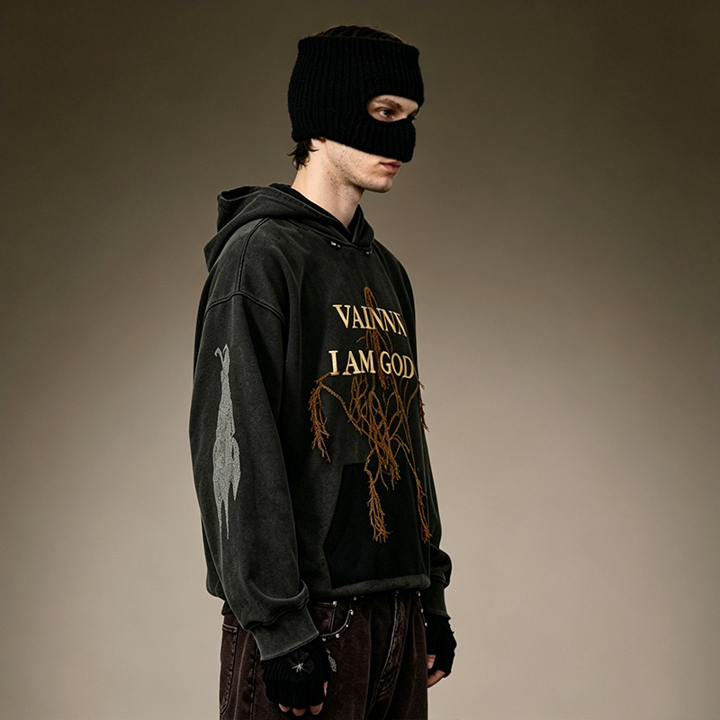 DTG Letter Print Hoodie