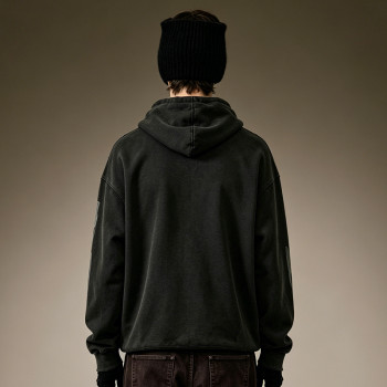 Custom Oversized Gothic Sweatshirt | Vintage Acid Wash Hoodie | 100% Cotton DTG Letter Print Hoodie