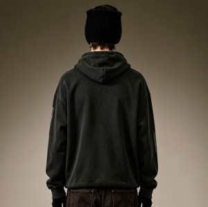 Custom Oversized Gothic Sweatshirt | Vintage Acid Wash Hoodie | 100% Cotton DTG Letter Print Hoodie
