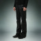Custom Patchwork Embroidery Pants | Straight Leg Casual Pants | Glossy Faux Leather Bootcut Pants