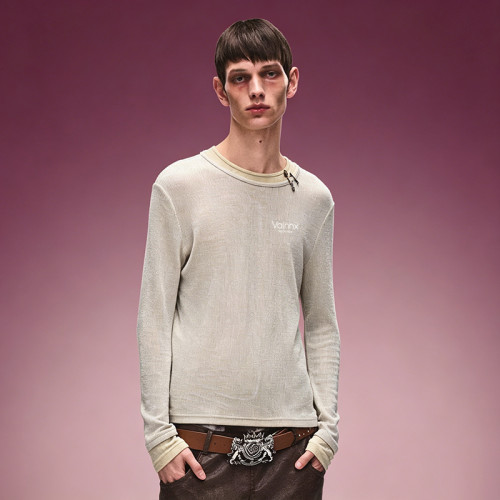 Custom Lightweight Slim Fit T-shirt | Knit Long Sleeve Tee | High Quality T-shirt Manufacturer