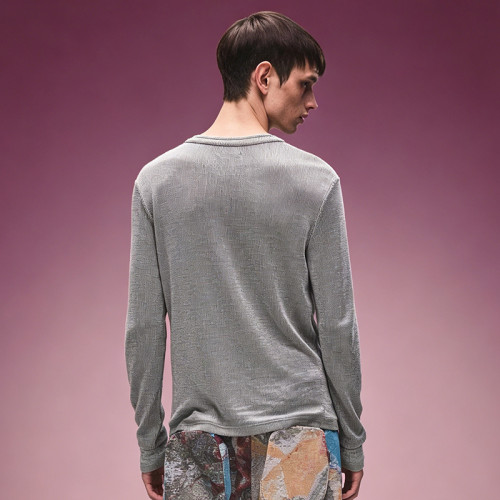 Custom Lightweight Slim Fit T-shirt | Knit Long Sleeve Tee | High Quality T-shirt Manufacturer