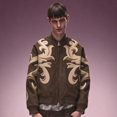 Custom Men  Bomber Jacket | Men's Varsity Baseball Jacket | Appliqué Patchwork Retro Jacket