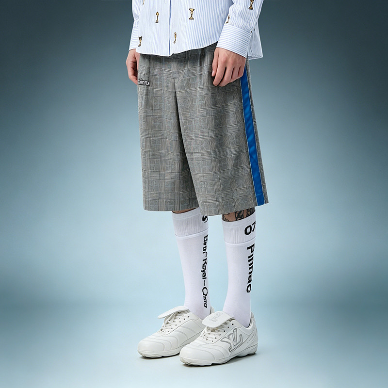 Stripe Pleated Casual Shorts