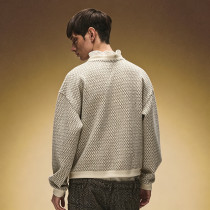 Jacquard Textured Knit Hoodie | Crew Neck Embroidered Sweatshirt | Streetwear Hoodie Manufacturer