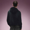 Custom Washed Velvet Fleece Hoodie | Oversized Zip Up Hoodie For Men | Patchwork Embroidery Sweatshirt