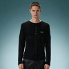 Custom Cotton Slim Fit T-shirt | Lightweight Long Sleeve T-shirt | Panel Spliced Snap Placket Gothic Tee