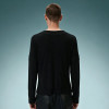 Custom Cotton Slim Fit T-shirt | Lightweight Long Sleeve T-shirt | Panel Spliced Snap Placket Gothic Tee