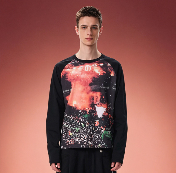 Custom Men's Long Sleeve Digital Print Tee | Thick Cotton Designer T-shirt | Men's  Y2K Streetwear Tee