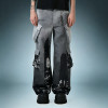 OEM ODM Custom Logo Patchwork Pants | Multi Pocket Cargo Pants | Acid Wash Wide Leg Trousers