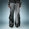 OEM ODM Custom Logo Patchwork Pants | Multi Pocket Cargo Pants | Acid Wash Wide Leg Trousers