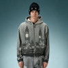 Custom Screen Print Hoodie | Vintage Acid Wash Zip Up Hoodie | Crop Fit Streetwear Hoodie