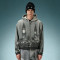 Custom Screen Print Hoodie | Vintage Acid Wash Zip Up Hoodie | Crop Fit Streetwear Hoodie