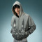 Custom Screen Print Hoodie | Vintage Acid Wash Zip Up Hoodie | Crop Fit Streetwear Hoodie