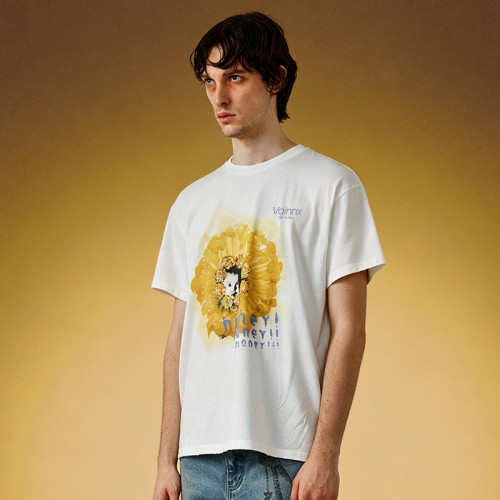 Custom Digital Printed T-Shirt | 100% Cotton Short Sleeve Tee | Drop Shoulder Loose Fit Casual T-shirt