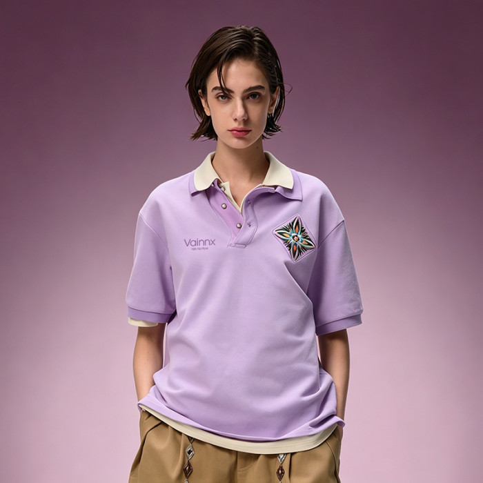 Vintage Casual T-shirt | Custom Oversized Polo T-Shirt | Pique 100% Cotton Unisex T-shirt