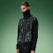 Custom Graphic Jacquard Full Zip Sweater | Streetwear Cardigan Sweater | Turtleneck Wool Men's Knit Jacket