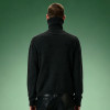 Custom Graphic Jacquard Full Zip Sweater | Streetwear Cardigan Sweater | Turtleneck Wool Men's Knit Jacket