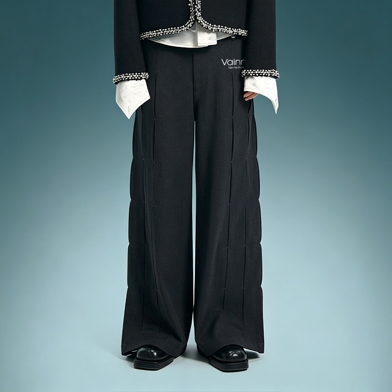 Wide Leg Suit Pants