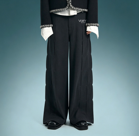 OEM ODM Custom Logo Luxury Streetwear Pants | High Quality Baggy Pants | Wide Leg Suit Pants