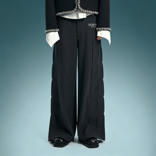 OEM ODM Custom Logo Luxury Streetwear Pants | High Quality Baggy Pants | Wide Leg Suit Pants