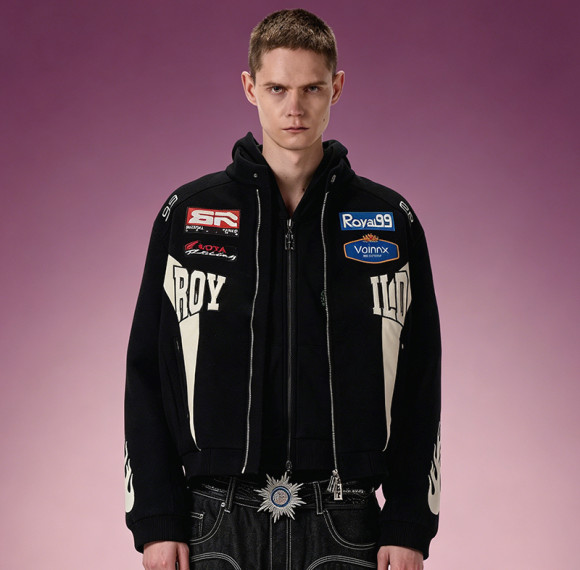 Stand Collar Cropped Fleece Jacket | Custom Bomber Racing Jacket | Y2K Streetwear Jacket For Men