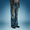 OEM Custom Y2K Streetwear Jeans | Vintage Washed Denim Pants | Wide Flare Distressed Jeans