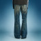 OEM Custom Y2K Streetwear Jeans | Vintage Washed Denim Pants | Wide Flare Distressed Jeans