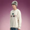Custom Letter Print T-shirt | Oversized Crew Neck Long Sleeve Tee | 100% Cotton Heavyweight T-shirt
