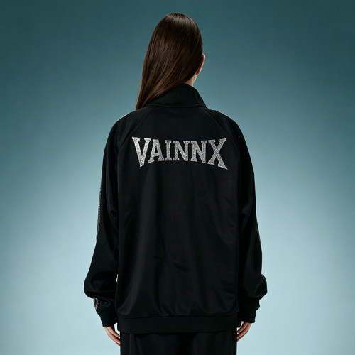 Custom Letter Print Jacket | Sport Track Retro Y2K Streetwear Jacket | Polyester Zipper Jackets